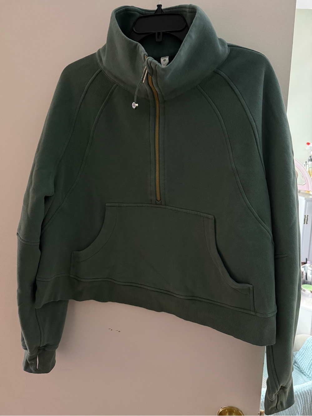 lululemon athletica Dark Green Half-Zip Sweater